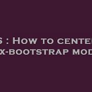 CSS How To Center An Ngx Bootstrap Modal