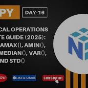 NumPy Statistical Operations ULTIMATE Guide Master Amax Amin Mean Median Var Std