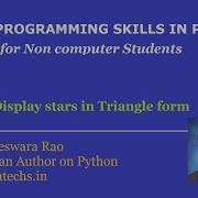 Free Python Course Python Program To Display Stars In Triangle Form