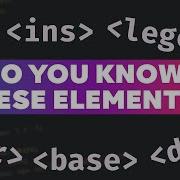 More HTML Elements That Almost No One Uses But Should