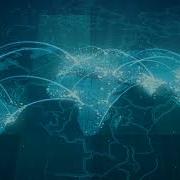 Globalization World Map Animation HD Blue