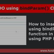 PHP PDO Using BindParam CRUD 1 How To Insert Data Using BindParam In Pdo Using Php Mysql