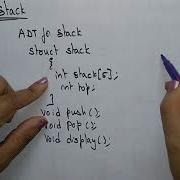 Stack Abstract Data Type Insertion Deletion Data Structures Lec 11 Bhanu Priya