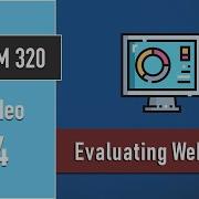 Evaluating Websites MCOM 320