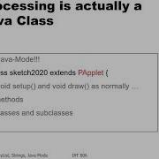 IAT806 Lecture 8 3 Java Mode