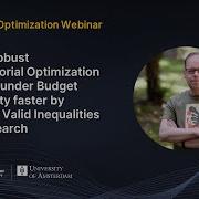 Arie Koster Solving Robust Combinatorial Optimization Problems Under Budget Uncertainty Faster