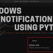 HOW TO USE PYTHON TO SEND NOTFICATION IN WINDOW DevEasy
