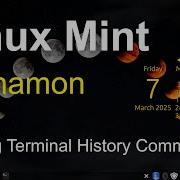 Linux Mint Cinnamon Running Terminal History Commands