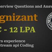 18 Cognizant Java Interview Java8 Spring Boot Stream APIs Coding Question Answers