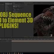 Export OBJ Sequence With No Plugins To Element 3d C4D Tutorial