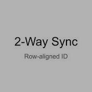2 Way Sync Row Aligned ID