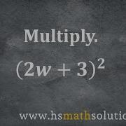 Multiplying Perfect Square Binomial Example