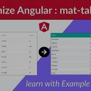 Angular Material Table Custom Style Angular Material