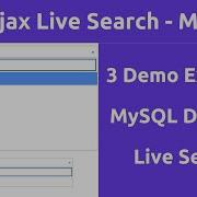 PHP AJAX Live Search MySQL Database