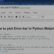 How To Plot Error Bars In Python With Matplotlib Jupyternotebook Matplotlib Numpy