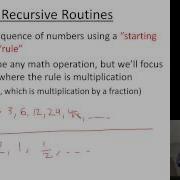 Algebra 1 Recursive Sequences
