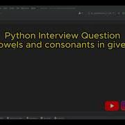 Python Coding Interview Question Problem Solving 5 Count Vowels Consonants In Given String