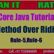 Core Java Tutorial OOPS Method Overriding Rule 5 Rule 6 By Ratan Sir