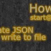 Java Create JSON And Write To File