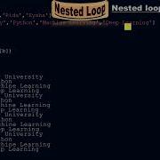 Nested Loop To Iterate Over The Strings Of A List For Loop Python By Moein