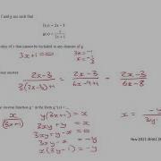 Function Notation And Inverse Functions
