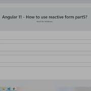 Angular 11 How To Use Reactive Form Part5 Recall Form Validation