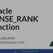 Oracle DENSE RANK Function