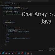 How To Convert Char Array To String In Java Char Array To String