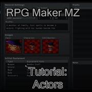 RPG Maker MZ Tutorial Actors