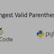 Leetcode Поиск самой длинной допустимой скобки Python