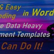 Create Data Heavy Document Templates And Automation In Microsoft Word Without Coding