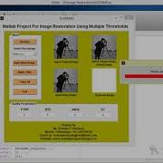 Image Restoration Using Multiple Threshold Matlab Project Code