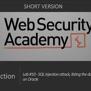 SQL Injection Lab 10 SQL Injection Attack Listing The Database Contents On Oracle