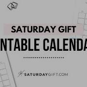 Elegant Horizontal Calendar Printable Calendars By SaturdayGift
