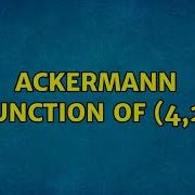 Ackermann Function Of 4 2