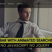 Responsive Navigation Bar With Animated Search Box No Javascript No Jquery
