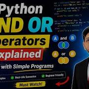 Python AND OR Operators Explained With Simple Programs Beginner Python Tutorial