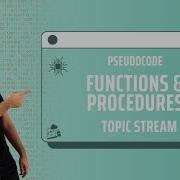 Functions Procedures Pseudocode O Levels 2210 A Levels 9618