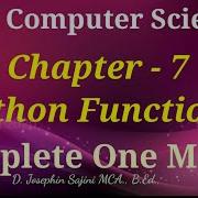 Python Function Complete One Marks Chapter 7 12th Computer Science