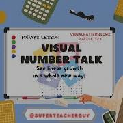 Visual Pattern 123 Visualpatterns Org NUMBER TALK To See Growing Patterns Equations More