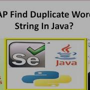 Q Java Program To Find The Duplicate Words In A String
