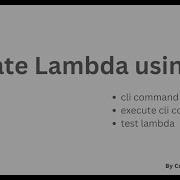 Create AWS Lambda Using Cli