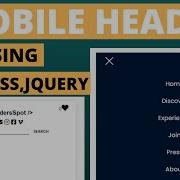 How To Make A Responsive Header Using HTML And CSS And JQUERY Step By Step Website Development 2
