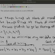Linear Programming Production Scheduling 2 Example LibreOffice Calc