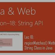 String API In Java 18 RegionMatches Method Of The String Class In Java