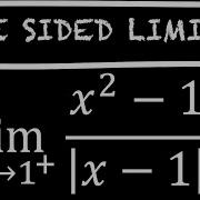 Calculus One Sided Limits