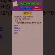 Python MCQ 21 Test Your Skills Pythonprogramming Pythonoperators Shorts Trending