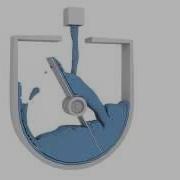 20 000 Particle Fluid Simulation Turbine Blender