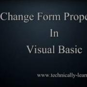 How To Set Your Form Properties In Visual Basic
