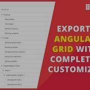 Exporting Angular Tree Grid With Complete Customization